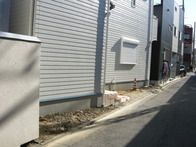 before　三角形に残る敷地を、