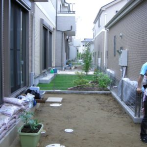 before　芝生にするか、デッキにするか悩む所です。